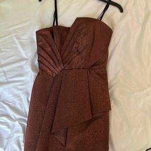 Adrianna Papell Strapless Evening Dress